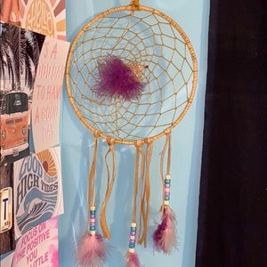 purple feather dream catcher